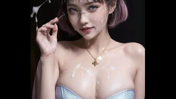 AI generated-28-Changsam Girl covered with cum (purple)