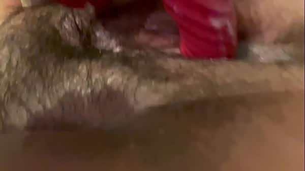 Fucking my fat hairy pussy