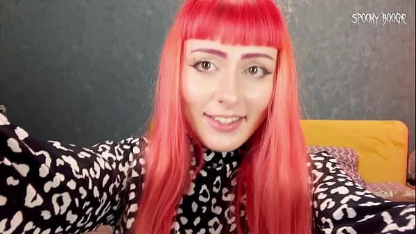 Goth girl makes you horny and jerks you off in gloves on only first date!