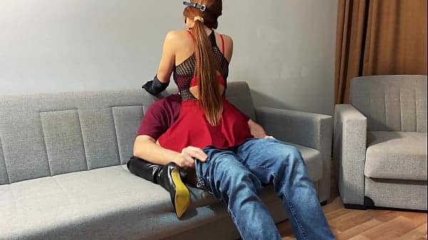 MyRedFoxGirl’s roommate looks up her skirt and she fucks him for it