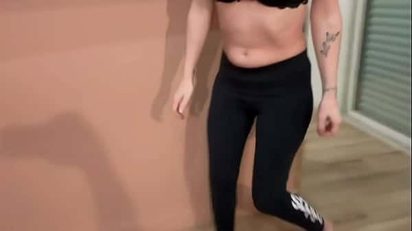 Sexy French Wife Gives Blowjob While Husband Watches TV